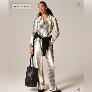 J. Crew Black and White Striped Set, both Top and Bottom
